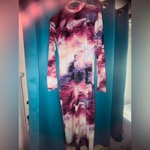 Fashion Nova Vibrant Long Sleeve Dress